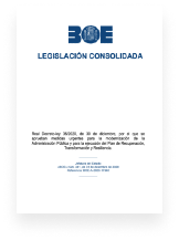 Real Decreto-Ley 36/2020 Plan de Recuperación